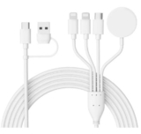 כבל 4 ב-1 עם מטען לשעון חכם של Apple